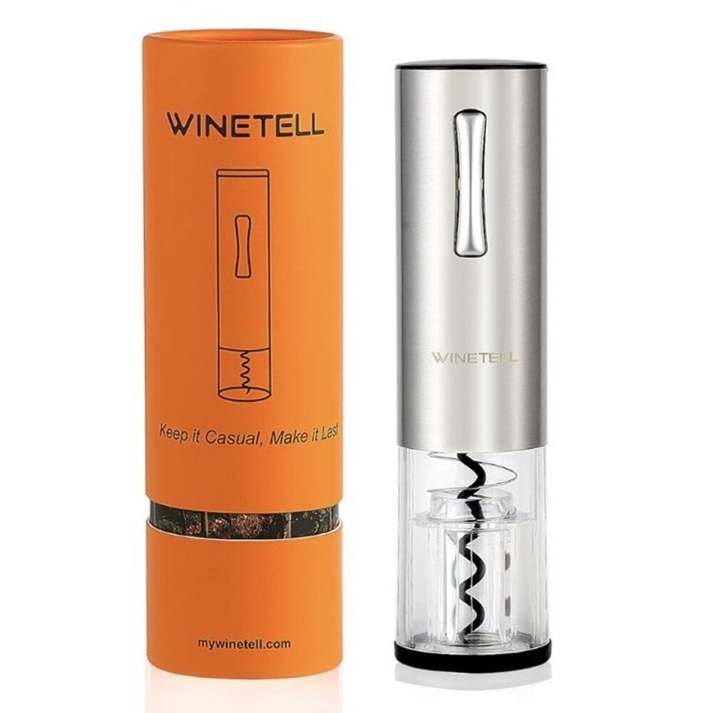 Rechargeable Electric Wine Opener, Automatic Corkscrew Stainless Steel Quiet NEW